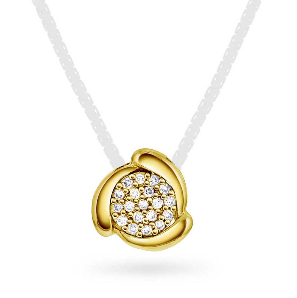 Gullsmykke med diamanter