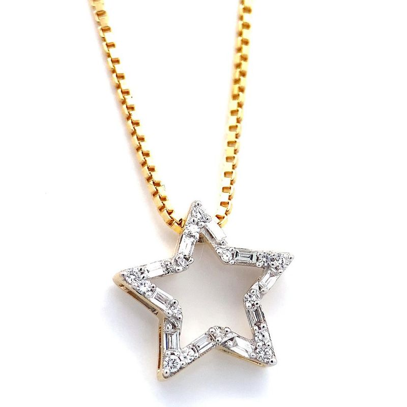 Diamantstjerne med 0.15 carat diamanter